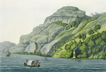 Kaplica Wilhelma Tella, z „Obyczajów różnych narodów“, opublikowana około 1800-18